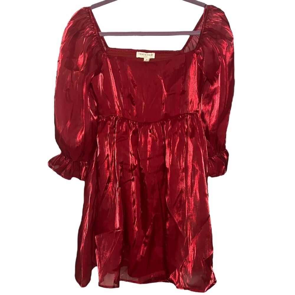NWT Thirty/Thirty Red Babydoll Dress Size S